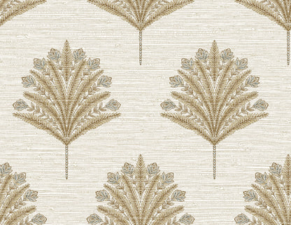 Seabrook Designs  Harta Botanical Coastal Warm Neutrals , Beiges   - AG61906