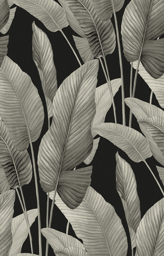 Seabrook Designs  Mantra Metallic Botanical Tropical Silvers , Pewters   - AG62000