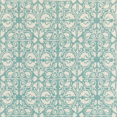 KRAVET BASICS PRINT GEOMETRIC TEAL,WHITE,MINERAL   - AGRA TILE.135.0