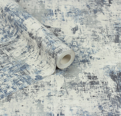 York Wallcoverings Arthouse Sergio Blue Abstract Texture Wallpaper Abstract Industrial Blue  Wallpaper - AH100192AH