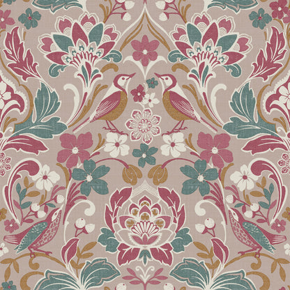 York Wallcoverings Arthouse Birdy Pink Nuthatch Floral Wallpaper Animals Bohemian Pink  Wallpaper - AH100199AH