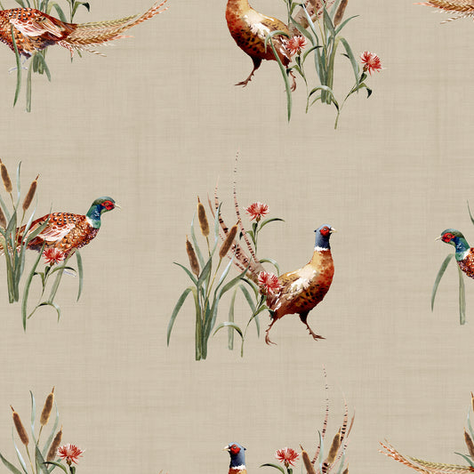 York Wallcoverings Arthouse Eustace Neutral Pheasant Meadow Wallpaper Animals Country Neutral  Wallpaper - AH100214AH