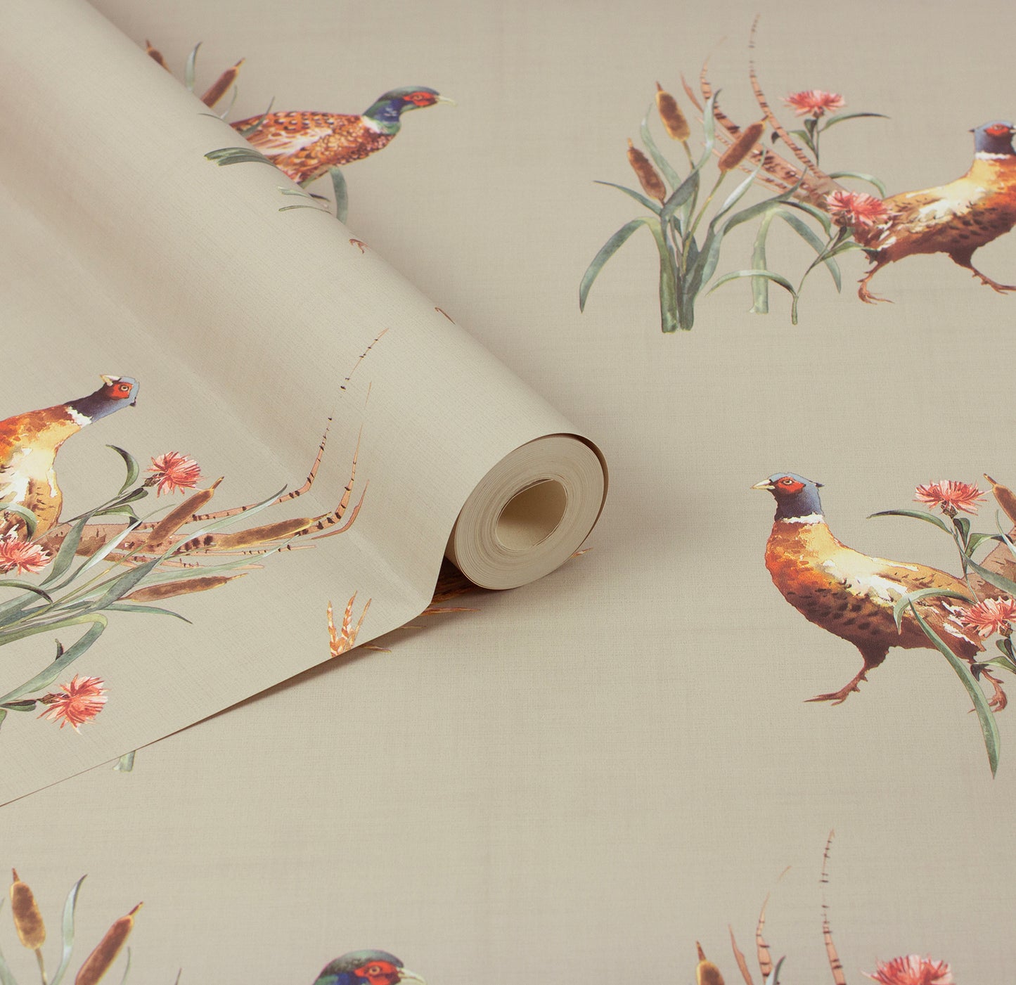 York Wallcoverings Arthouse Eustace Neutral Pheasant Meadow Wallpaper Animals Country Neutral  Wallpaper - AH100214AH