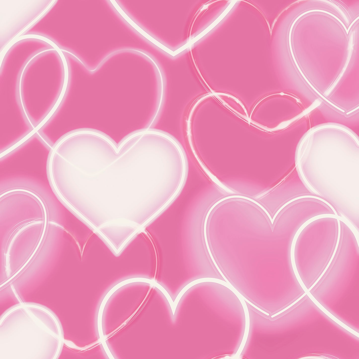 York Wallcoverings Arthouse Effie Pink Neon Heart Wallpaper Love Kids Pink  Wallpaper - AH100222AH
