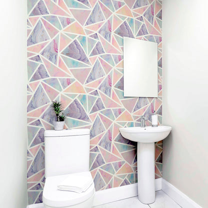 York Wallcoverings Arthouse Lizzie Pastel Triangles Wallpaper Graphics Kids Pastel  Wallpaper - AH296002