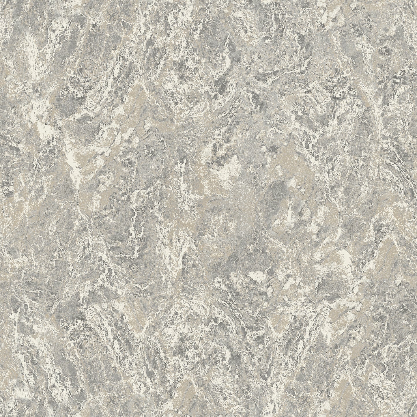 Grey marble-like wallpaper with cream veining; charcoal patina marble design for walls.