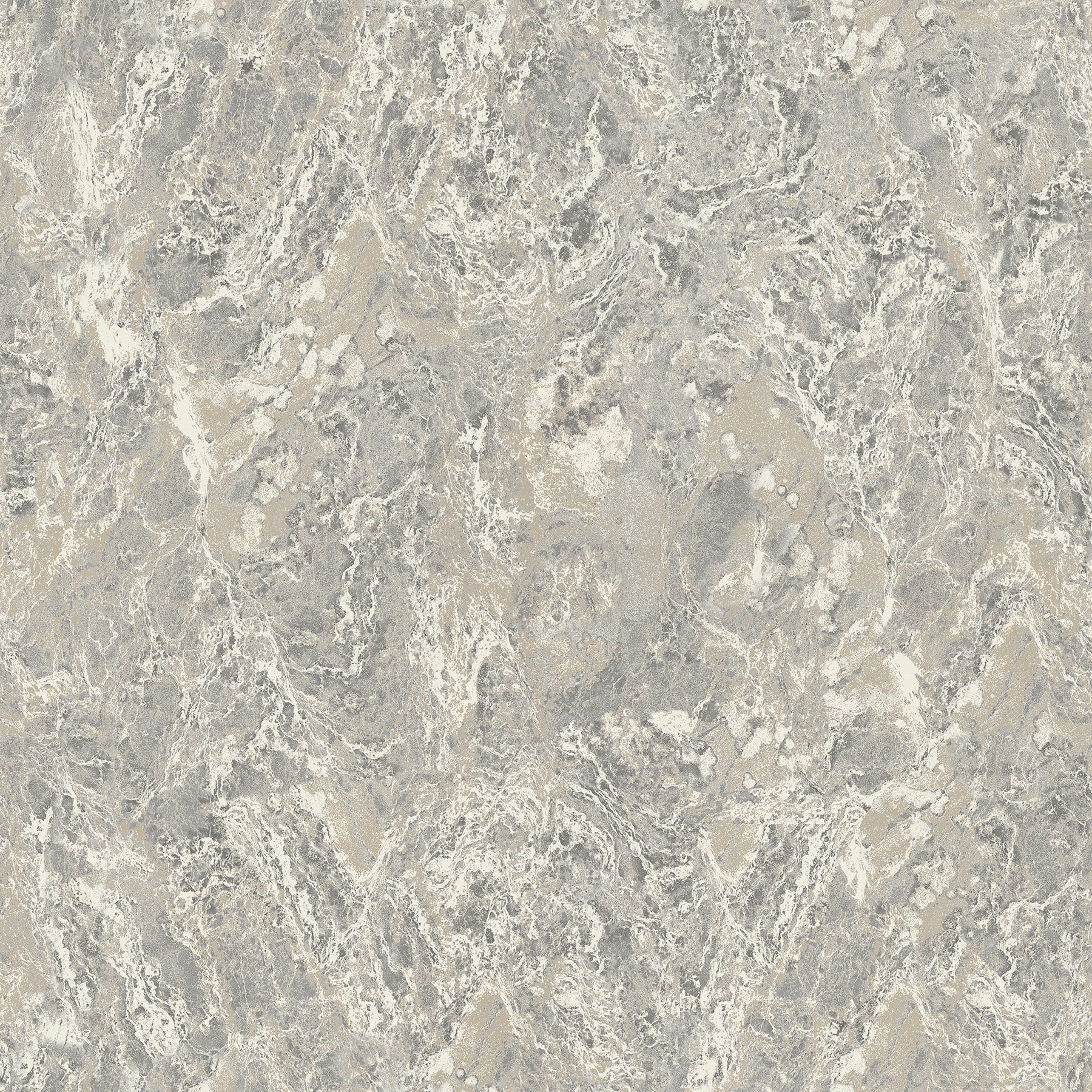Grey marble-like wallpaper with cream veining; charcoal patina marble design for walls.