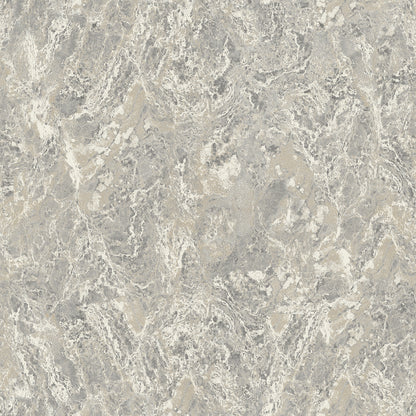 Grey marble-like wallpaper with cream veining; charcoal patina marble design for walls.