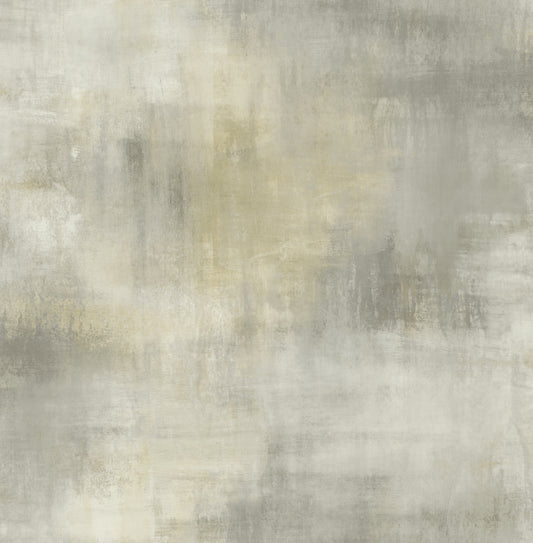 Seabrook Designs  Pastel Wash Abstract Contemporary Metallic Gold, Taupe, & Greige   - AH40100