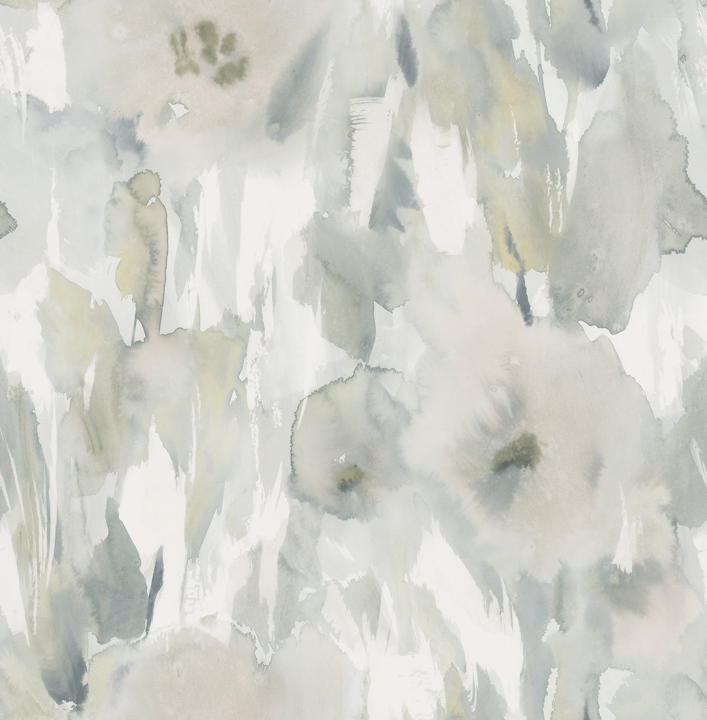 Seabrook Designs  Watercolor Floral Floral Contemporary Metallic Champagne, Gray, & Off-White   - AH40408
