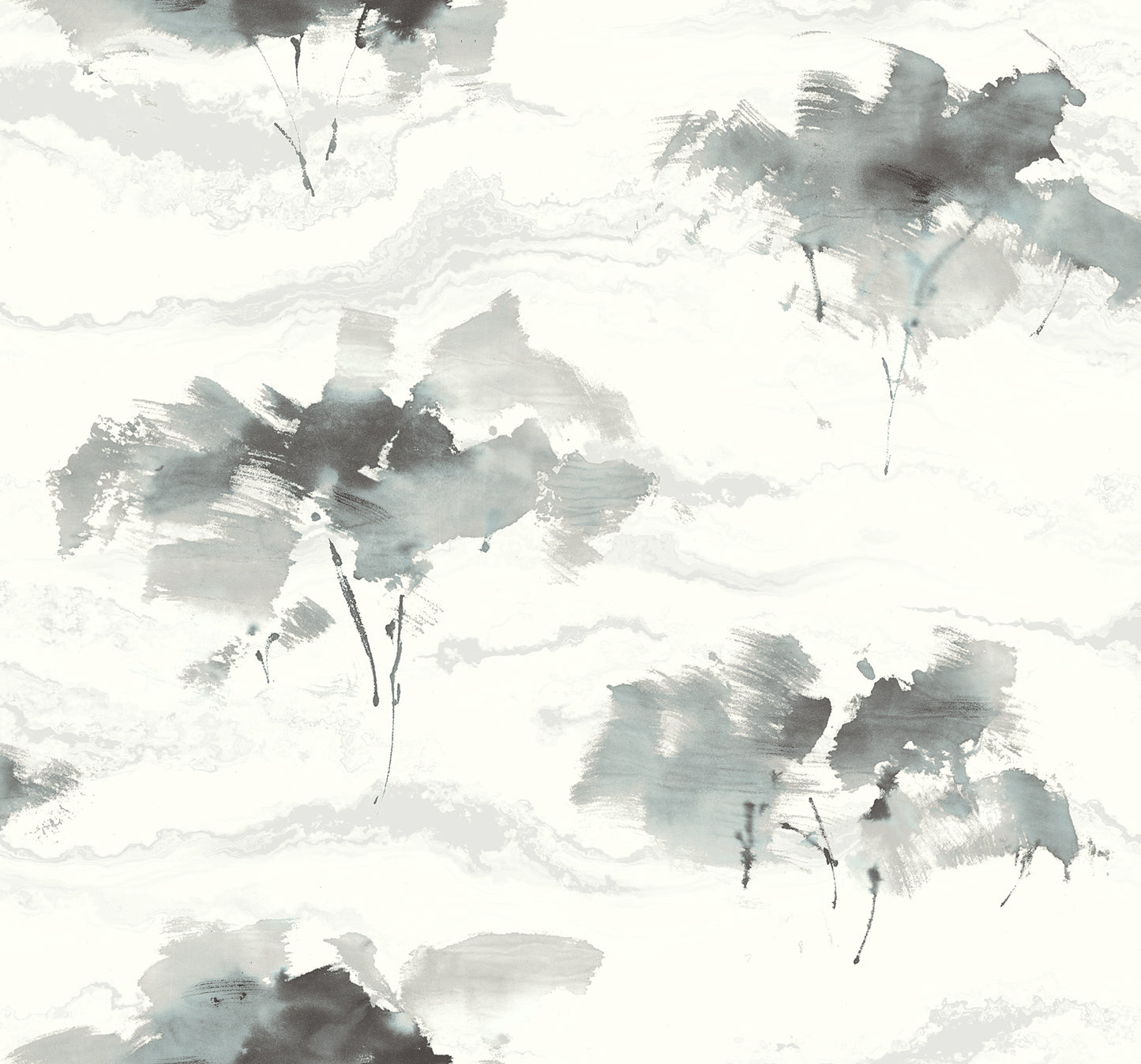Seabrook Designs  Brushstroke Trees Abstract Contemporary Metallic Silver, Ebony, & Pearl   - AH40700