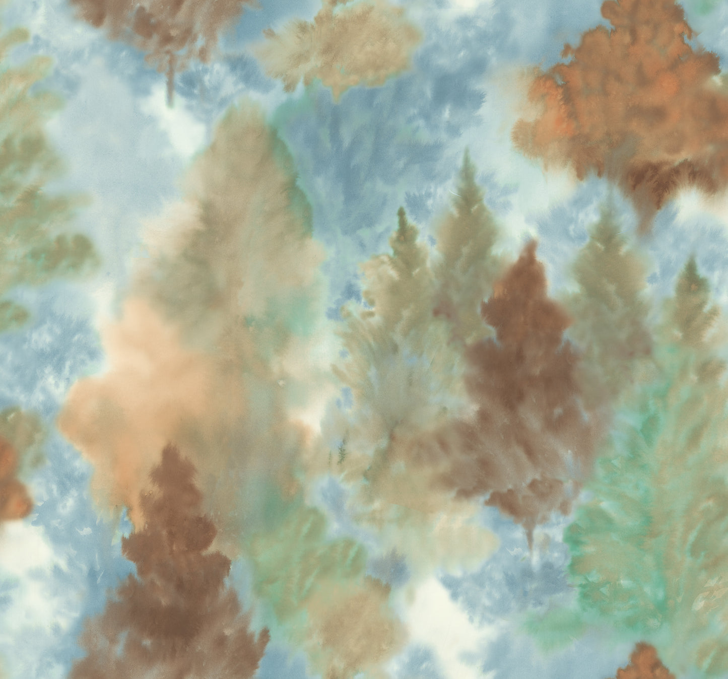 Seabrook Designs  Soft Landscape Abstract Contemporary Metallic Copper, Sky Blue, & Olive Green   - AH41206