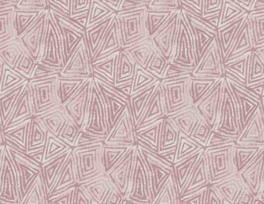 Seabrook Designs  African Geo Floral Contemporary Metallic Mauve & Pearl   - AH41501