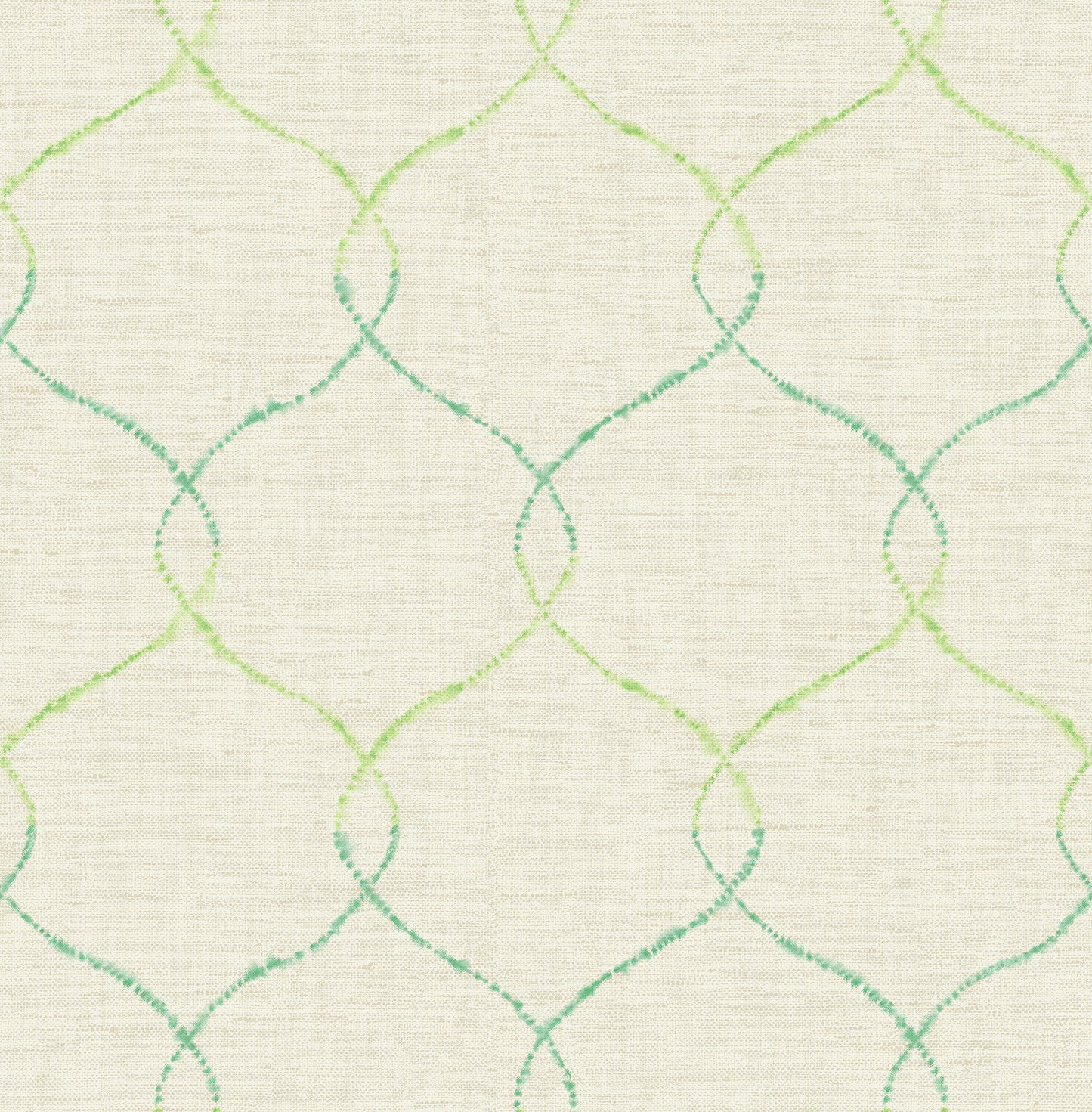 Seabrook Designs  Shibori Lattice Floral Contemporary Lime Green, Teal, , Metallic Pearl   - AH41601