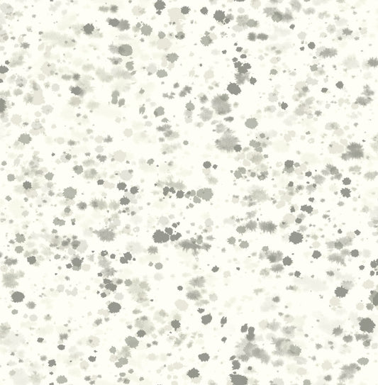 Seabrook Designs  Splatter Abstract Contemporary Metallic Pearl, Gray, & Charcoal   - AH41700