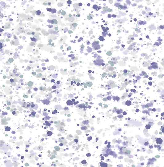 Seabrook Designs  Splatter Abstract Contemporary Metallic Silver, Lavender, & Robin's Egg   - AH41709