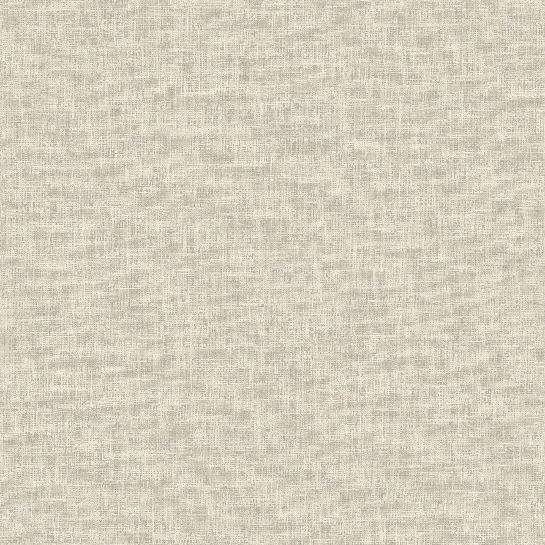 Beige linen-texture wallpaper with visible woven fibers and a neutral upholstery-like appearance.