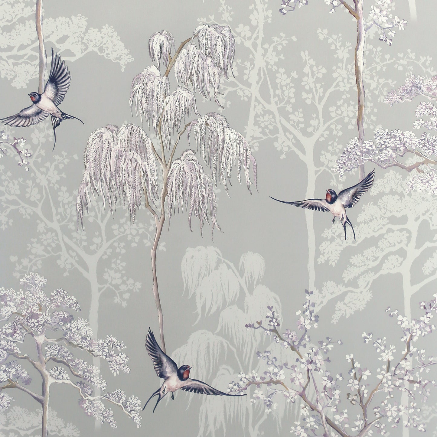York Wallcoverings Arthouse Asuka Grey Sparrow Forest Wallpaper Animals Whimsical Grey  Wallpaper - AH908105