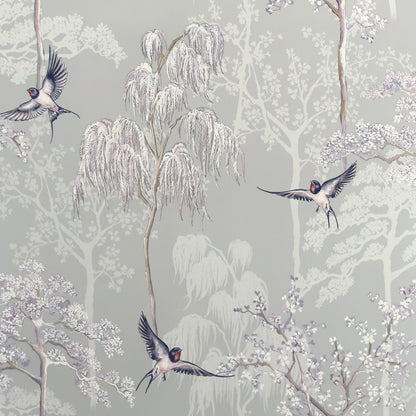 York Wallcoverings Arthouse Asuka Grey Sparrow Forest Wallpaper Animals Whimsical Grey  Wallpaper - AH908105