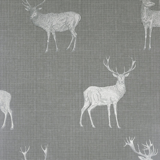 York Wallcoverings Arthouse Hank Grey Stag Wallpaper Animals Lodge Grey  Wallpaper - AH909608