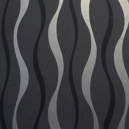 York Wallcoverings Arthouse Tazz Black Ribbons Wallpaper Graphics Modern Black  Wallpaper - AH924502