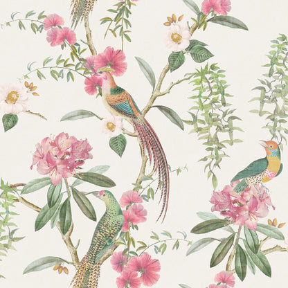 York Wallcoverings Arthouse Celine Pink Courtyard Garden Wallpaper Animals Tropical Pink  Wallpaper - AH924907