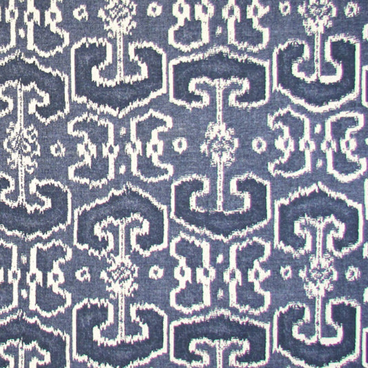 JF Fabrics ALAMO 67 Fabric Transitional,Contemporary,Ikat Blue,Creme,Beige  Duck, Print - 5073867 J6001