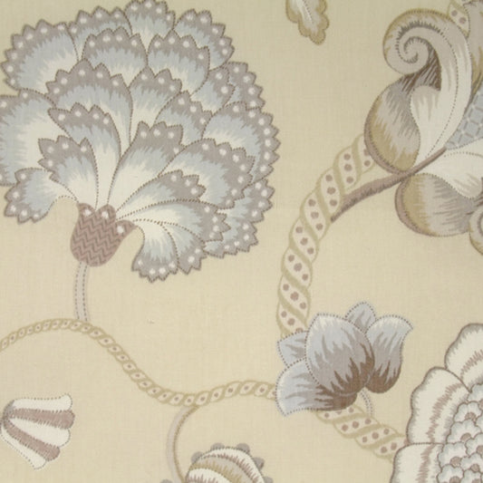 JF Fabrics ALCOTT 52 Fabric Traditional,Contemporary,Floral Creme,Beige,Grey,Silver,Offwhite,Purple  Print - 5407052 J6441