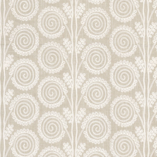 STOUT TEXTILES  MULTIPURPOSE,EMBROIDERIES TRANSITIONAL,, FLORAL NATURAL   - ALLA-1