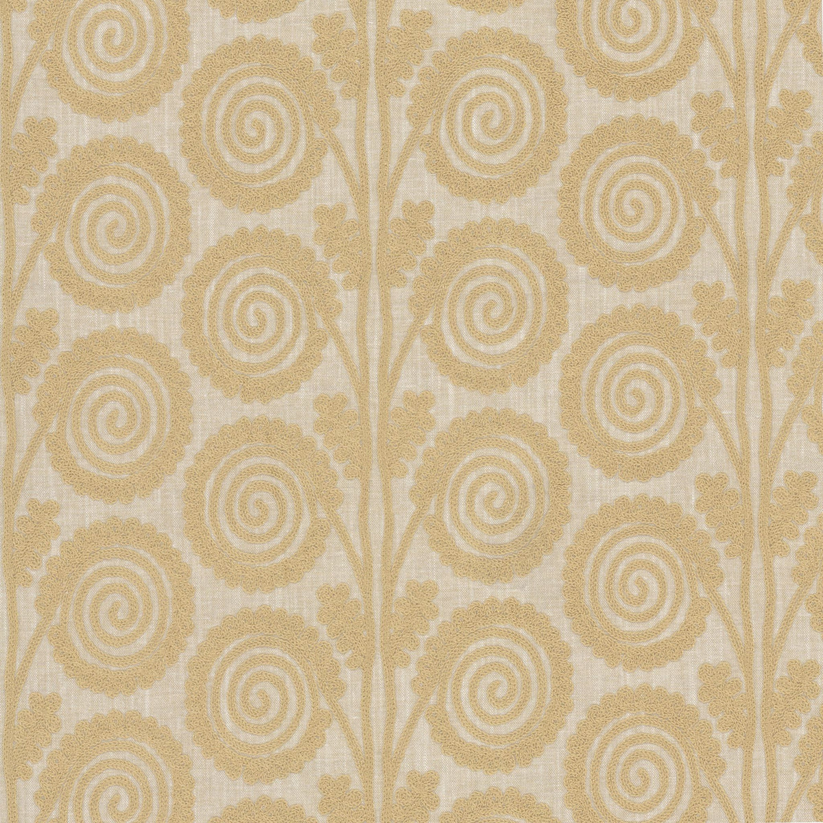 STOUT TEXTILES  MULTIPURPOSE,EMBROIDERIES TRANSITIONAL,, FLORAL WHEAT   - ALLA-2