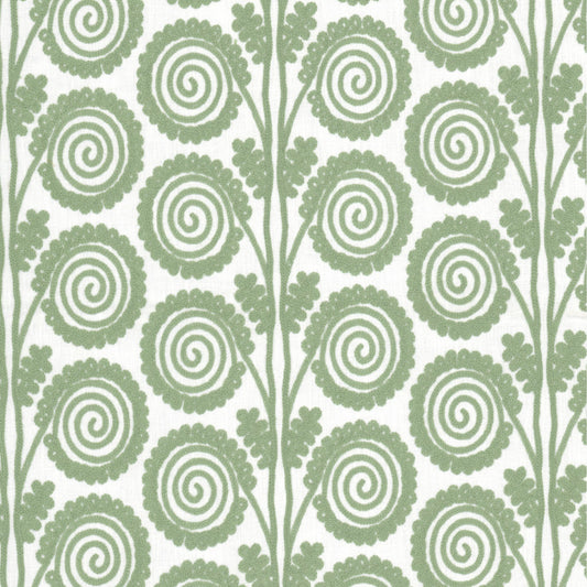 STOUT TEXTILES  MULTIPURPOSE,EMBROIDERIES TRANSITIONAL,, FLORAL SEAFOAM,SEAMIST   - ALLA-3