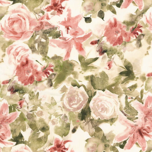 STOUT TEXTILES  MULTIPURPOSE,PRINT TRADITIONAL, FLORAL SORBET   - ALOR-1