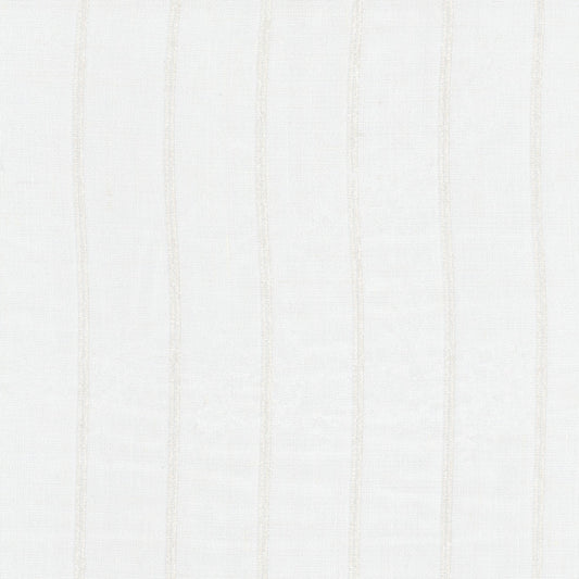 STOUT TEXTILES  DRAPERY,SHEER TRADITIONAL, STRIPE BLEACH,SALT,SNOW,WHITE   - ALPH-2