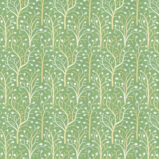 STOUT TEXTILES  MULTIPURPOSE,EMBROIDERIES TRANSITIONAL,, FLORAL EVERGREEN   - ALYS-2