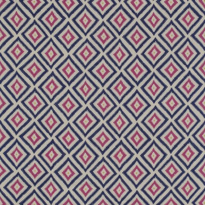 KRAVET COUTURE PRINT IKAT/SOUTHWEST/KILIMS IVORY,DARK BLUE,PINK   - AM100292.57.0