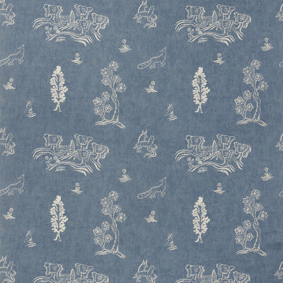 KRAVET COUTURE PRINT NOVELTY BLUE,IVORY,   - AM100318.5.0