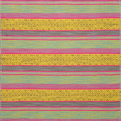 KRAVET COUTURE  STRIPES MULTI,YELLOW,TURQUOISE   - AM100356.413.0