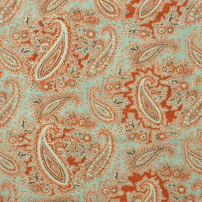 KRAVET COUTURE PRINT PAISLEY TURQUOISE,ORANGE,   - AM100406.3524.0