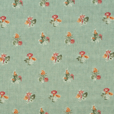 KRAVET COUTURE PRINT  TURQUOISE,PINK,ORANGE   - AM100410.512.0