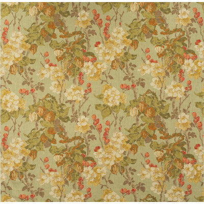 KRAVET COUTURE PRINT BOTANICAL & FLORAL SAGE,ORANGE,YELLOW   - AM100447.340.0