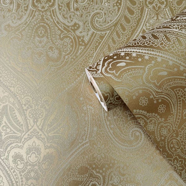 Galerie Wallcoverings Zen Lace  Galerie Wallcoverings  Gold   - AM22002-1