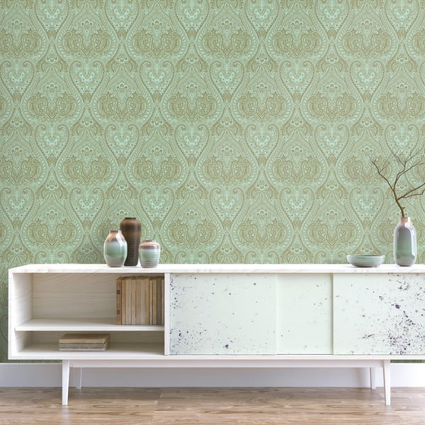 Galerie Wallcoverings Zen Lace  Galerie Wallcoverings  Green   - AM22002-4