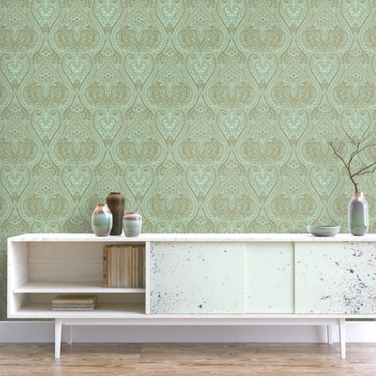 Galerie Wallcoverings Zen Lace  Galerie Wallcoverings  Green   - AM22002-4