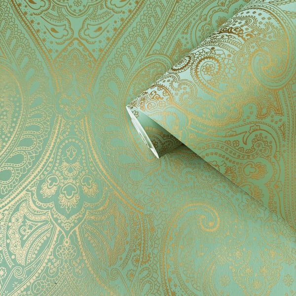 Galerie Wallcoverings Zen Lace  Galerie Wallcoverings  Green   - AM22002-4