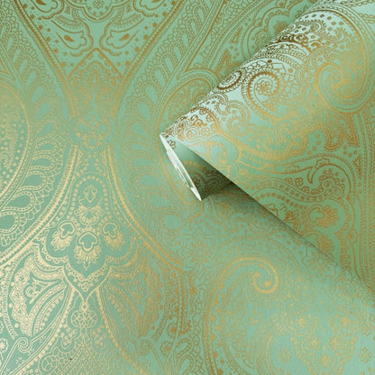 Galerie Wallcoverings Zen Lace  Galerie Wallcoverings  Green   - AM22002-4