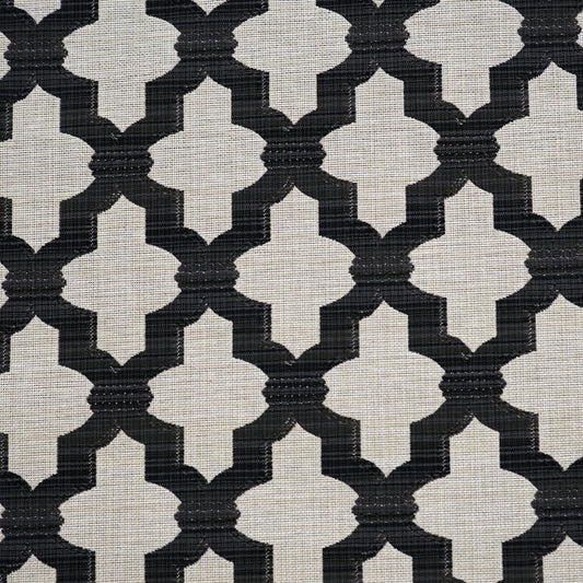 JF Fabrics Crypton Home AMANDA 98 Fabric Traditional,Transitional,Contemporary,Geometric Black  Jacquard - 5729398 J6821