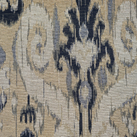 JF Fabrics AMOS 68 Fabric Transitional,Contemporary,Ikat Blue,Creme,Beige,Taupe  Texture - 5421468 J6521