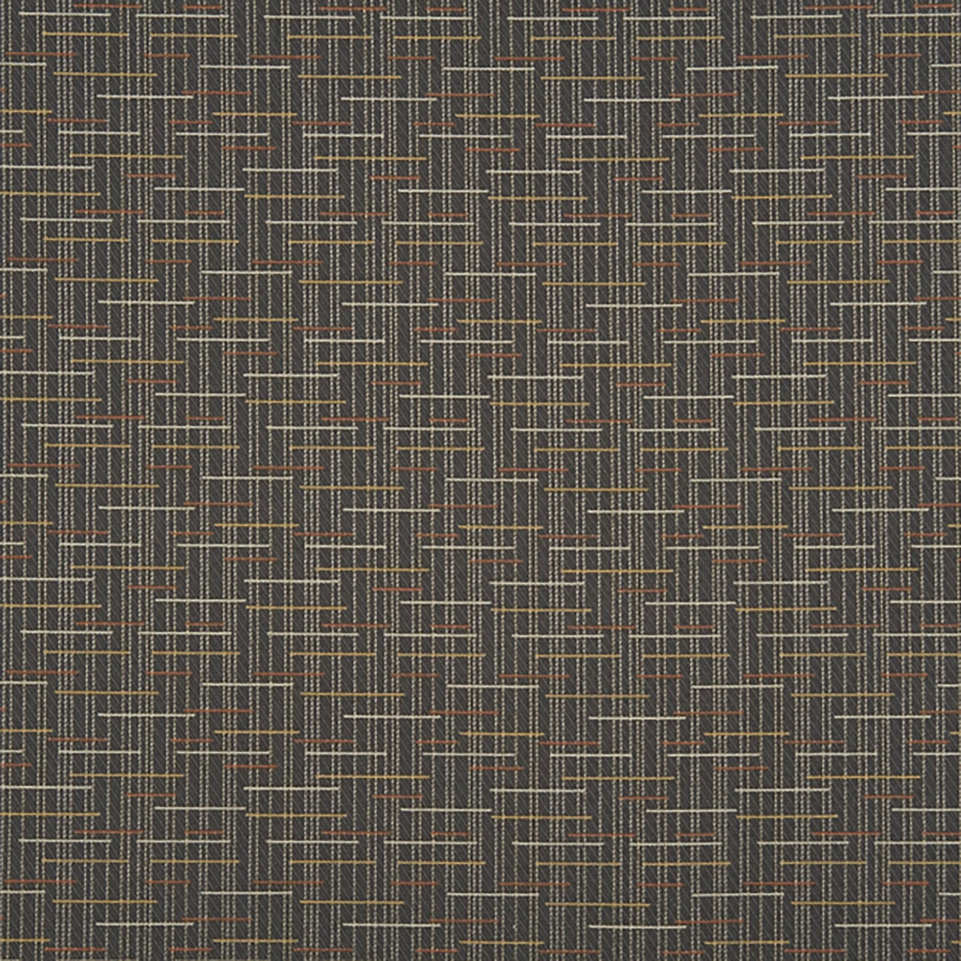 Charcoal grey jacquard fabric with subtle silver stripes; upholstery fabric for sofas or chairs.