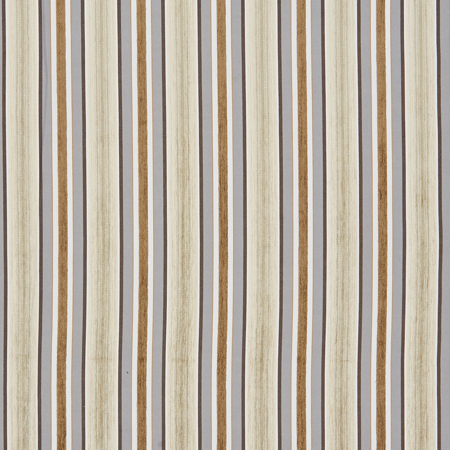 Vertical stripe pattern in neutral beige, cream, taupe and brown with brushed texture.