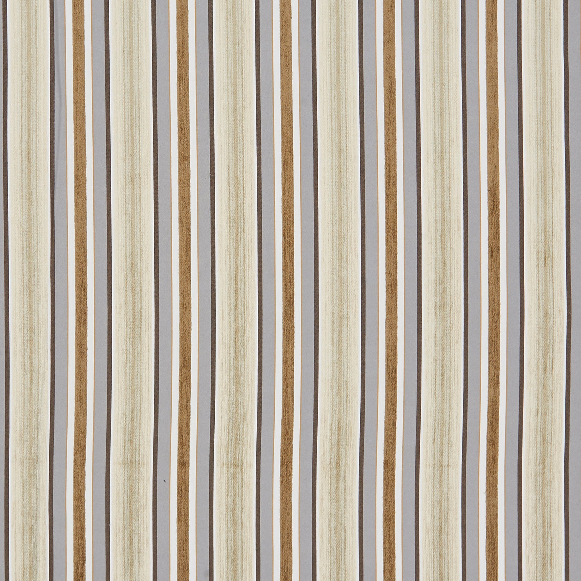 Vertical stripe pattern in neutral beige, cream, taupe and brown with brushed texture.